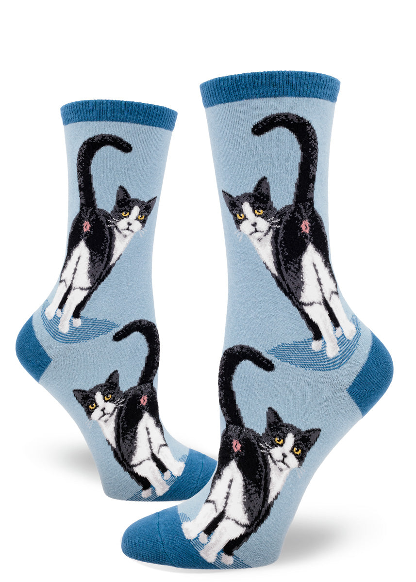 Tuxedo Cat Butt Women's Crew Socks