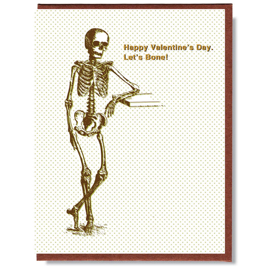 Let's Bone Valentines Card - Birch Hill Studio