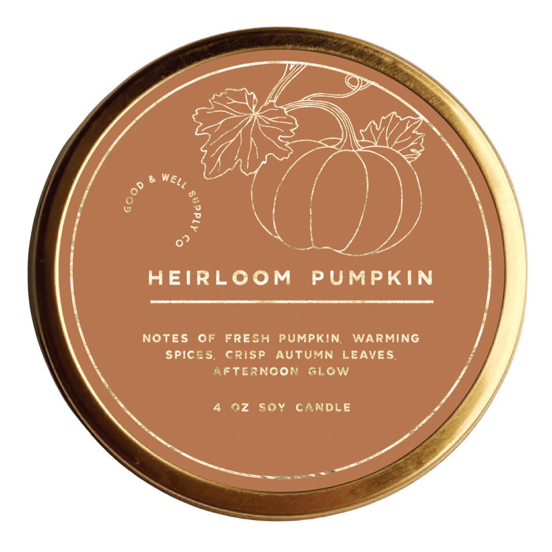 Heirloom Pumpkin Gilded Holiday Candle - Birch Hill Studio
