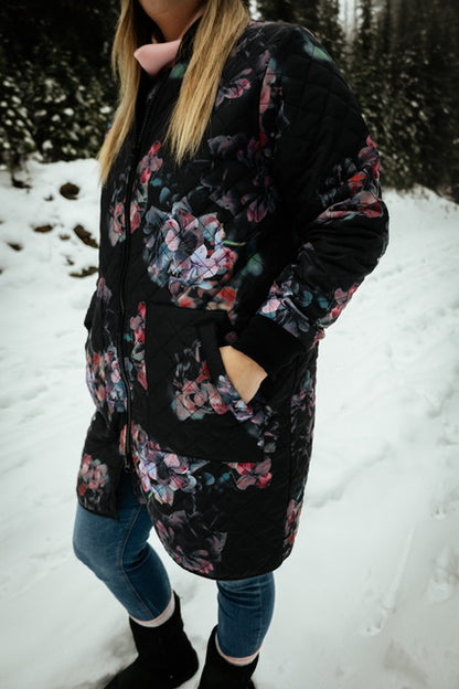 HausOfBirch-Long Floral Quilted Jacket - Birch Hill Studio