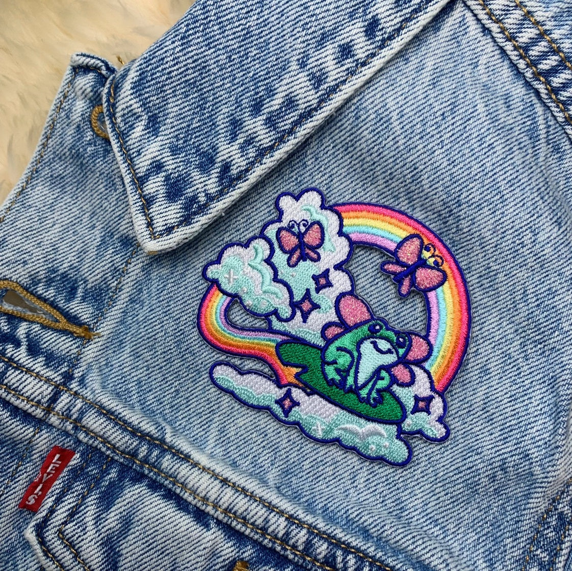 Frog Fairy Dreamscape Patch - Birch Hill Studio