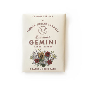 Flower Zodiac Sticker Card Set - Birch Hill Studio
