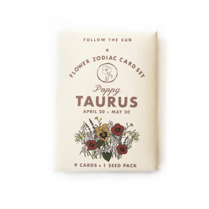 Flower Zodiac Sticker Card Set - Birch Hill Studio