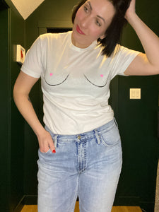 Pink Heart Breast Tee - Birch Hill Studio