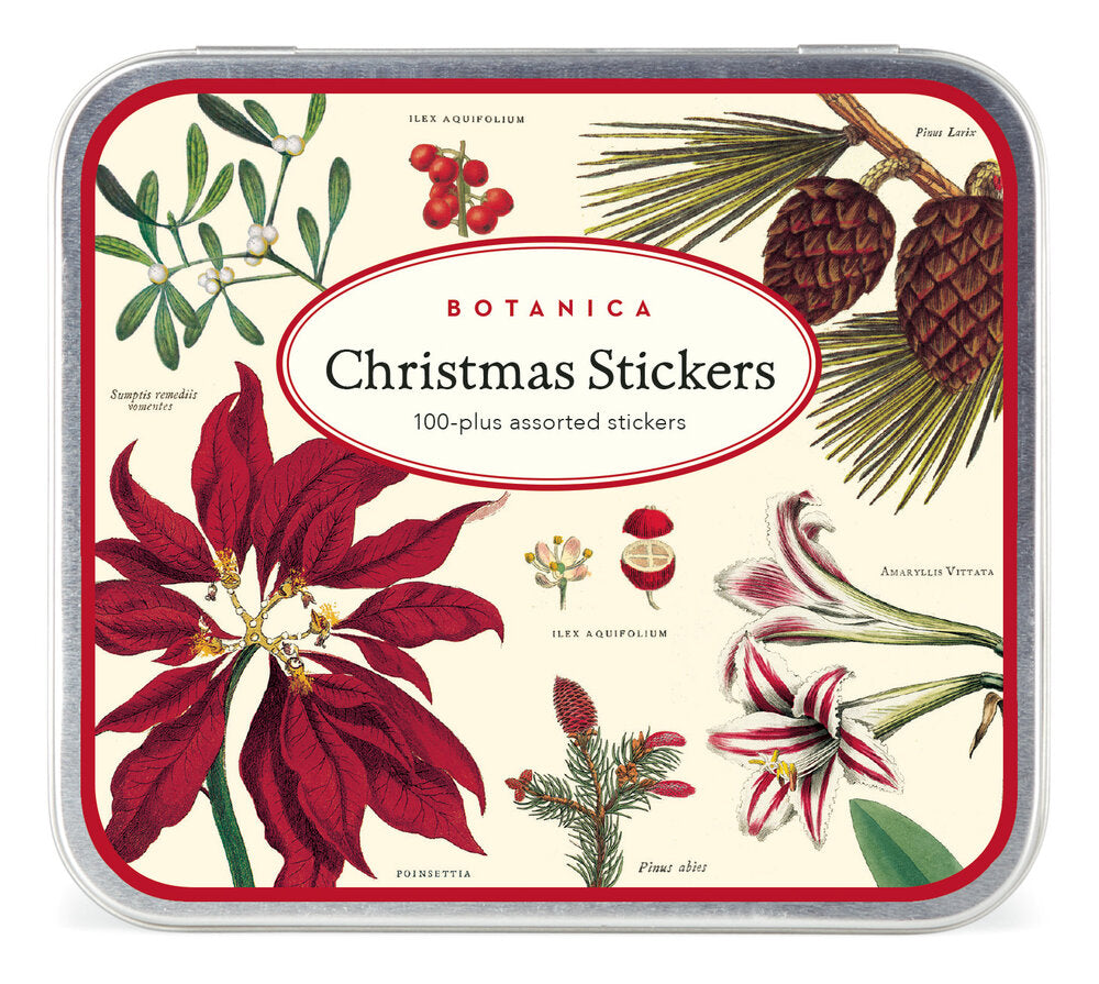 Christmas Botanical Tin of Labels - Birch Hill Studio