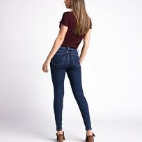 HIGH NOTE HIGH RISE SKINNY LEG JEANS-Light indigo - Birch Hill Studio