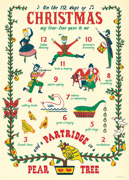 Poster - 12 Days Of Christmas - Birch Hill Studio