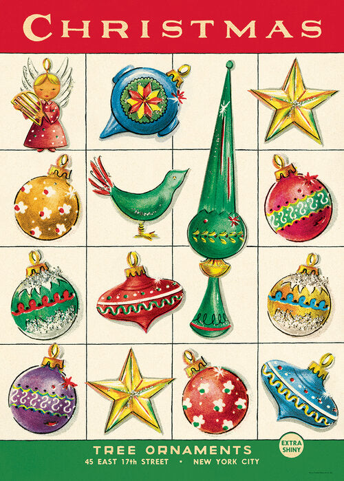 Poster - Christmas Ornaments - Birch Hill Studio