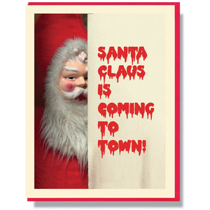 Santa Claus Is Coming to Town Christmas Card - Birch Hill Studio