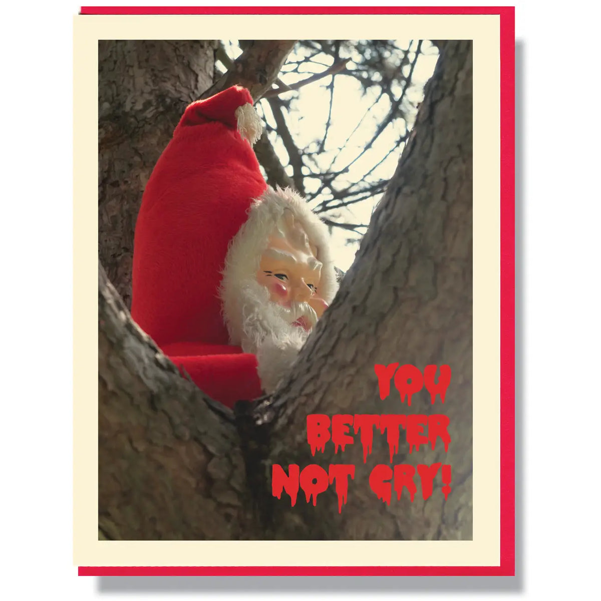 You Better Not Cry Christmas Card - Birch Hill Studio