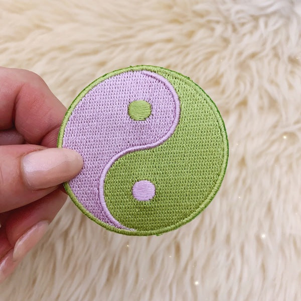 Yin and Yang Patch Lilac + Lime - Birch Hill Studio