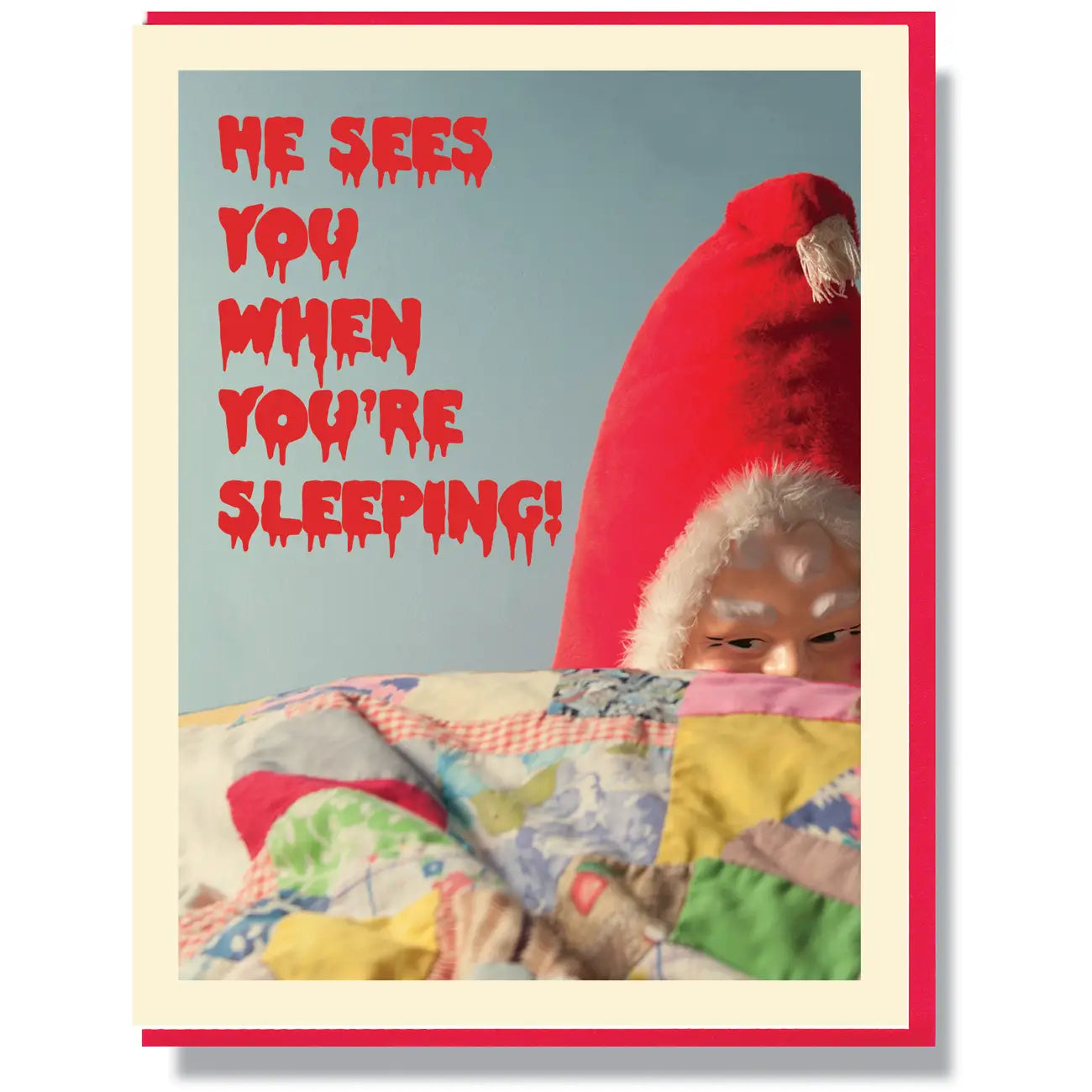 He Sees You When You're Sleeping Christmas Card - Birch Hill Studio
