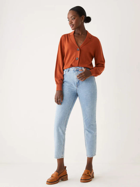 "The Stevie" High waisted tapered mom jean - Birch Hill Studio