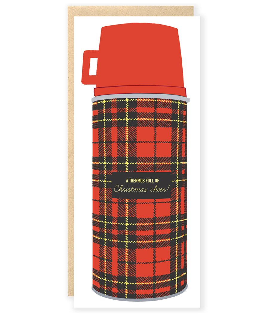 Greeting Card - A thermos full of Christmas cheer cards box of 4 - Birch Hill Studio