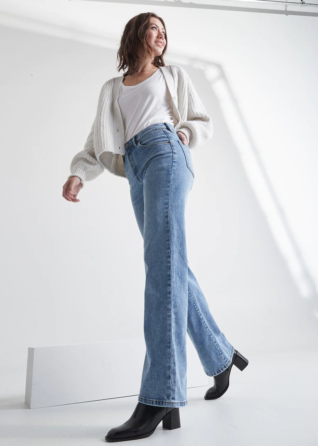 Wide Leg Denim - Vintage Blue