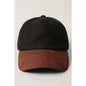 Wool Blend Casual Baseball Cap w Suede Visor Hat - Birch Hill Studio